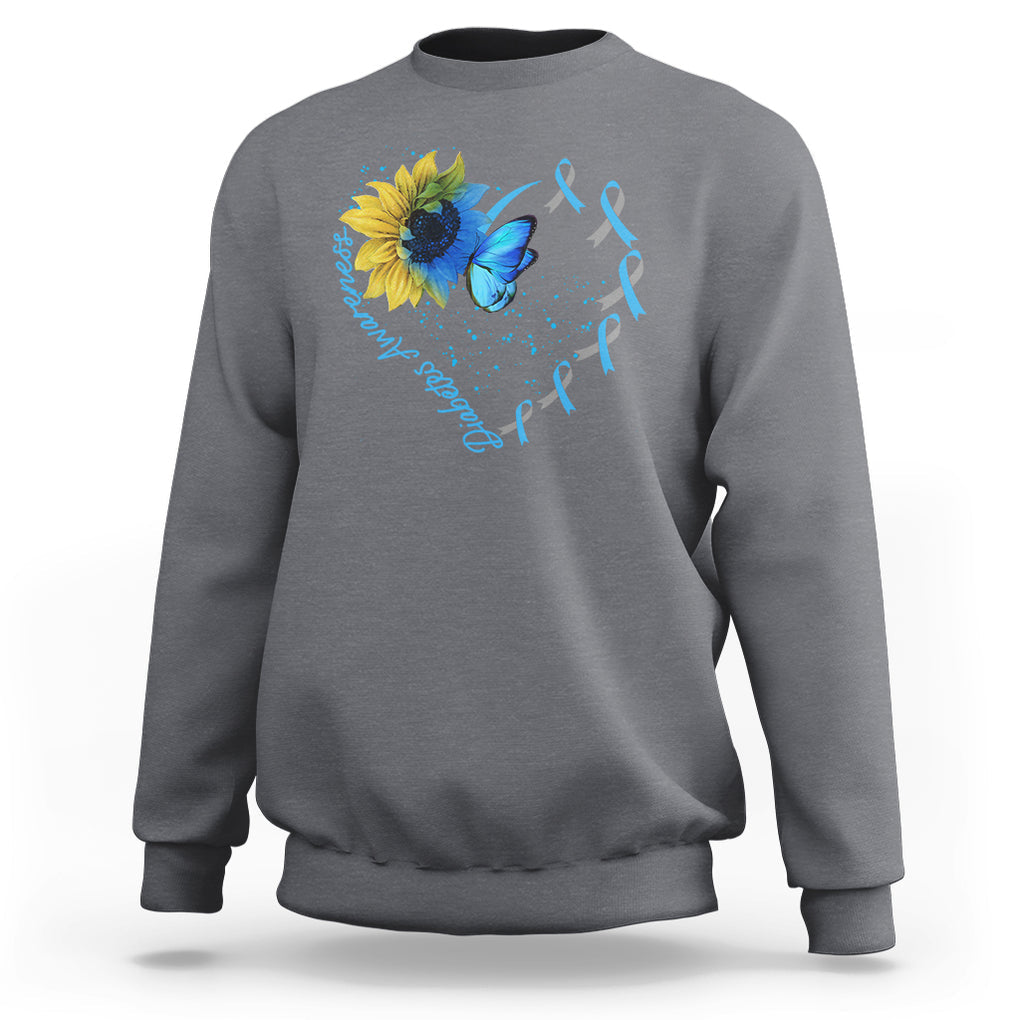 Diabetes Sunflower Shirt Type 1 Sweatshirt TS09 Charcoal Printyourwear