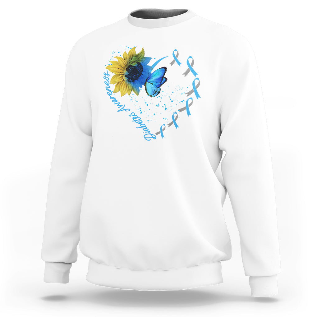 Diabetes Sunflower Shirt Type 1 Sweatshirt TS09 White Printyourwear