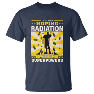 Chemotherapy Awareness T Shirt Radiation Gives Me Superpowers TS09 Navy Print Your Wear