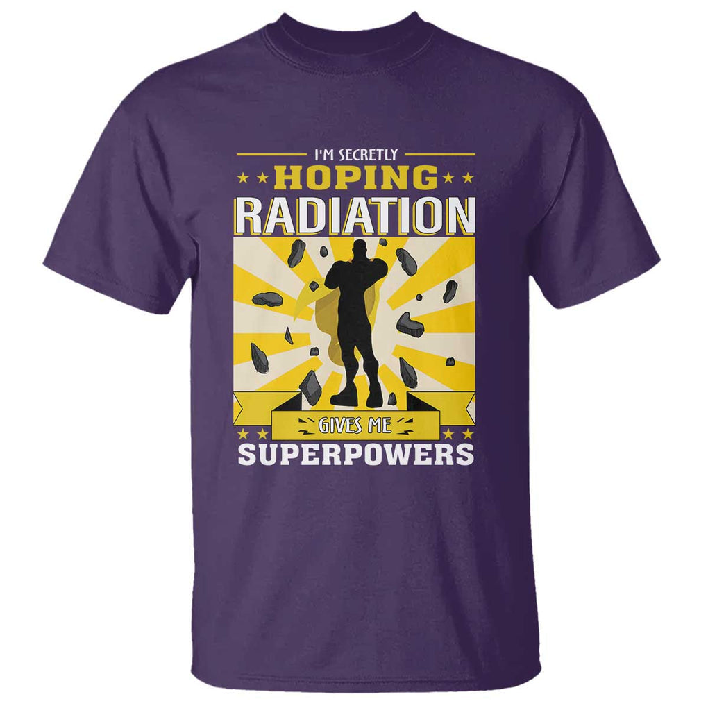 Chemotherapy Awareness T Shirt Radiation Gives Me Superpowers TS09 Purple Print Your Wear