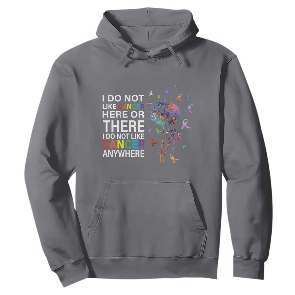 All Cancer Hoodie I Do Not Like Cancer Here Or There Anywhere TS09 Charcoal Print Your Wear
