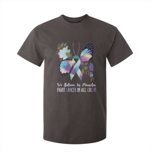 All Cancer T Shirt For Kid We Believe In Miracles Fight Cancer In All Color Butterfly Flower TS09 Dark Chocolate Print Your Wear