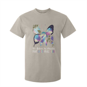 All Cancer T Shirt For Kid We Believe In Miracles Fight Cancer In All Color Butterfly Flower TS09 Sand Print Your Wear