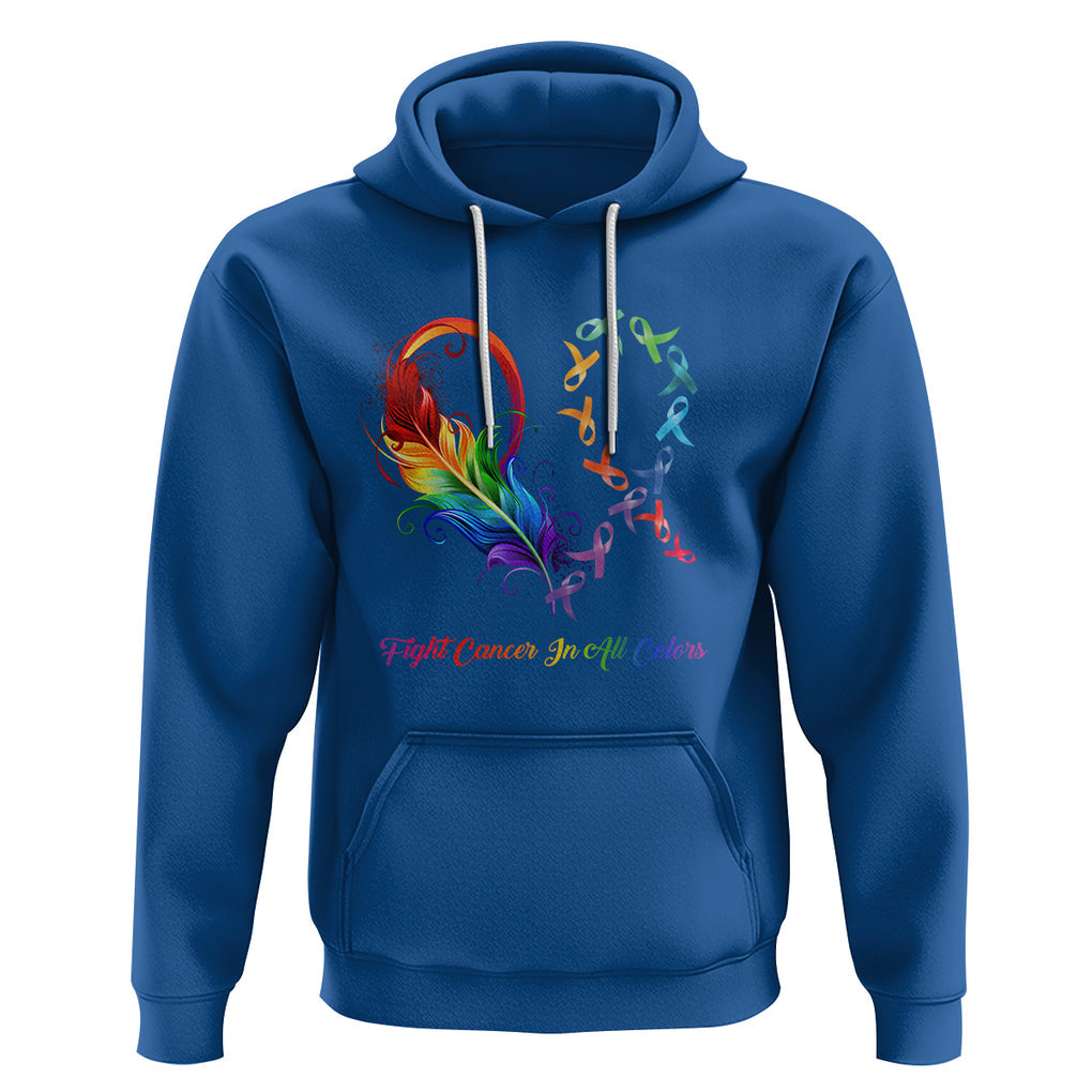 All Cancer Hoodie Fight Cancer In All Color Fighter Rainbow Ribbon TS09 Royal Blue Printyourwear