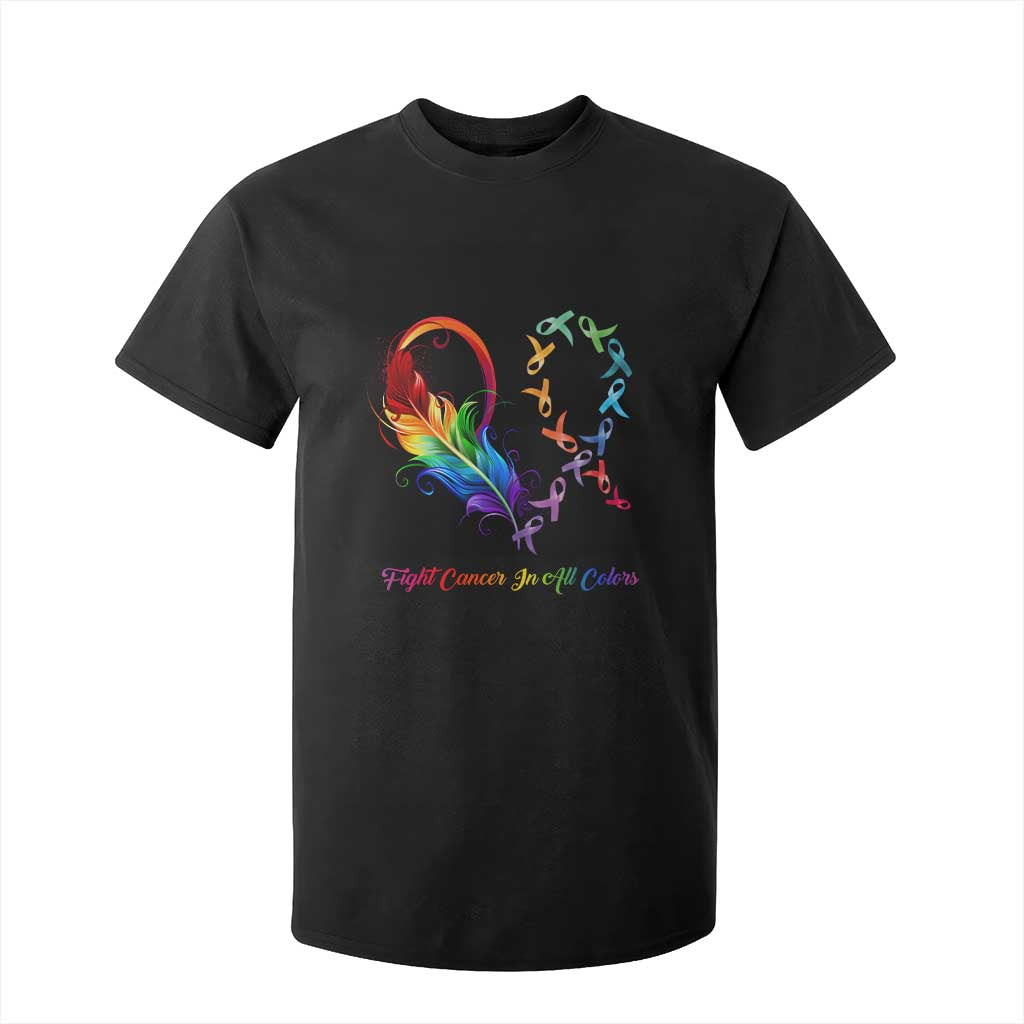 All Cancer T Shirt For Kid Fight Cancer In All Color Fighter Rainbow Ribbon TS09 Black Print Your Wear