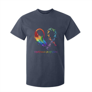 All Cancer T Shirt For Kid Fight Cancer In All Color Fighter Rainbow Ribbon TS09 Navy Print Your Wear
