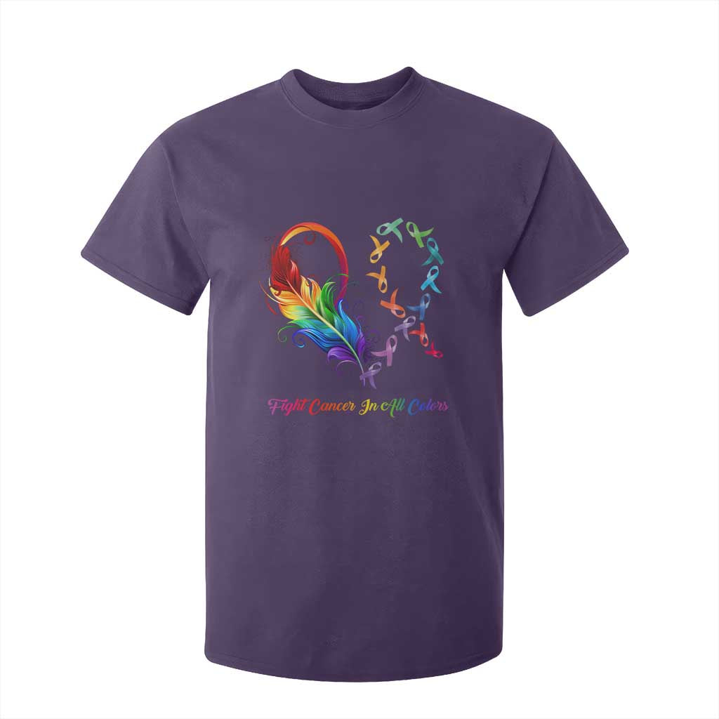 All Cancer T Shirt For Kid Fight Cancer In All Color Fighter Rainbow Ribbon TS09 Purple Print Your Wear