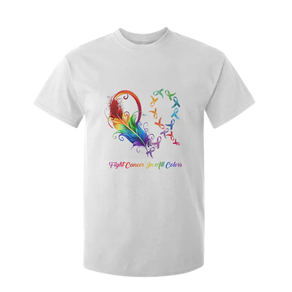 All Cancer T Shirt For Kid Fight Cancer In All Color Fighter Rainbow Ribbon TS09 White Print Your Wear