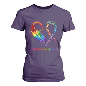 All Cancer T Shirt For Women Fight Cancer In All Color Fighter Rainbow Ribbon TS09 Purple Print Your Wear