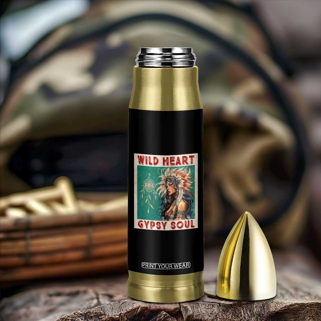 Native American Bullet Tumbler Wild Heart Gypsy Soul Women TS09 Print Your Wear