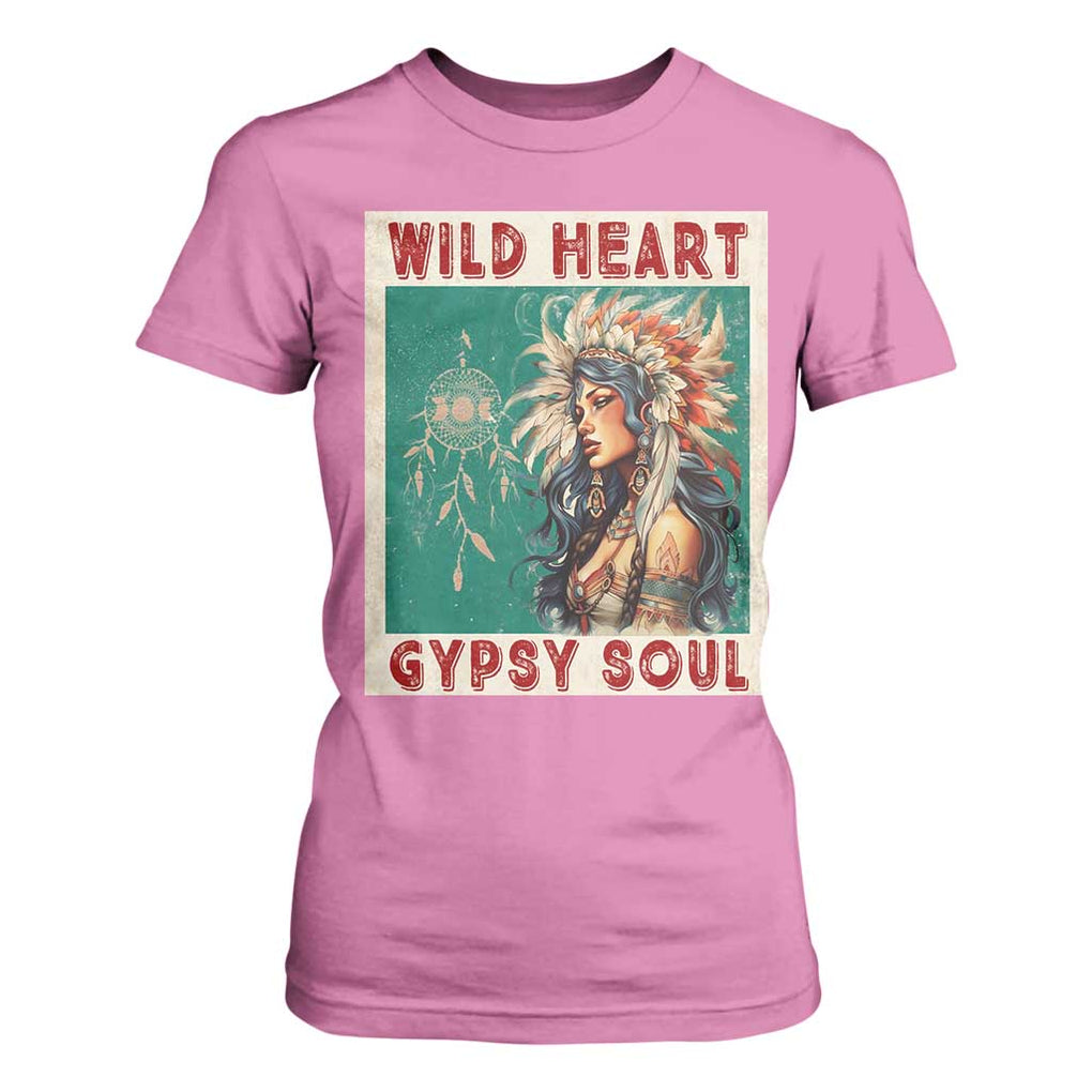 Native American T Shirt For Women Wild Heart Gypsy Soul Women TS09 Azalea Print Your Wear
