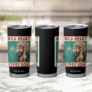 Native American Tumbler Cup Wild Heart Gypsy Soul Women TS09 Print Your Wear