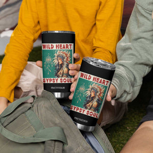 Native American Tumbler Cup Wild Heart Gypsy Soul Women TS09 Print Your Wear