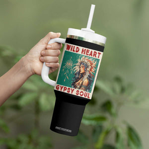 Native American Tumbler With Handle Wild Heart Gypsy Soul Women TS09 Print Your Wear