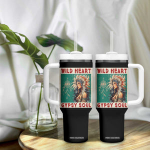Native American Tumbler With Handle Wild Heart Gypsy Soul Women TS09 Print Your Wear