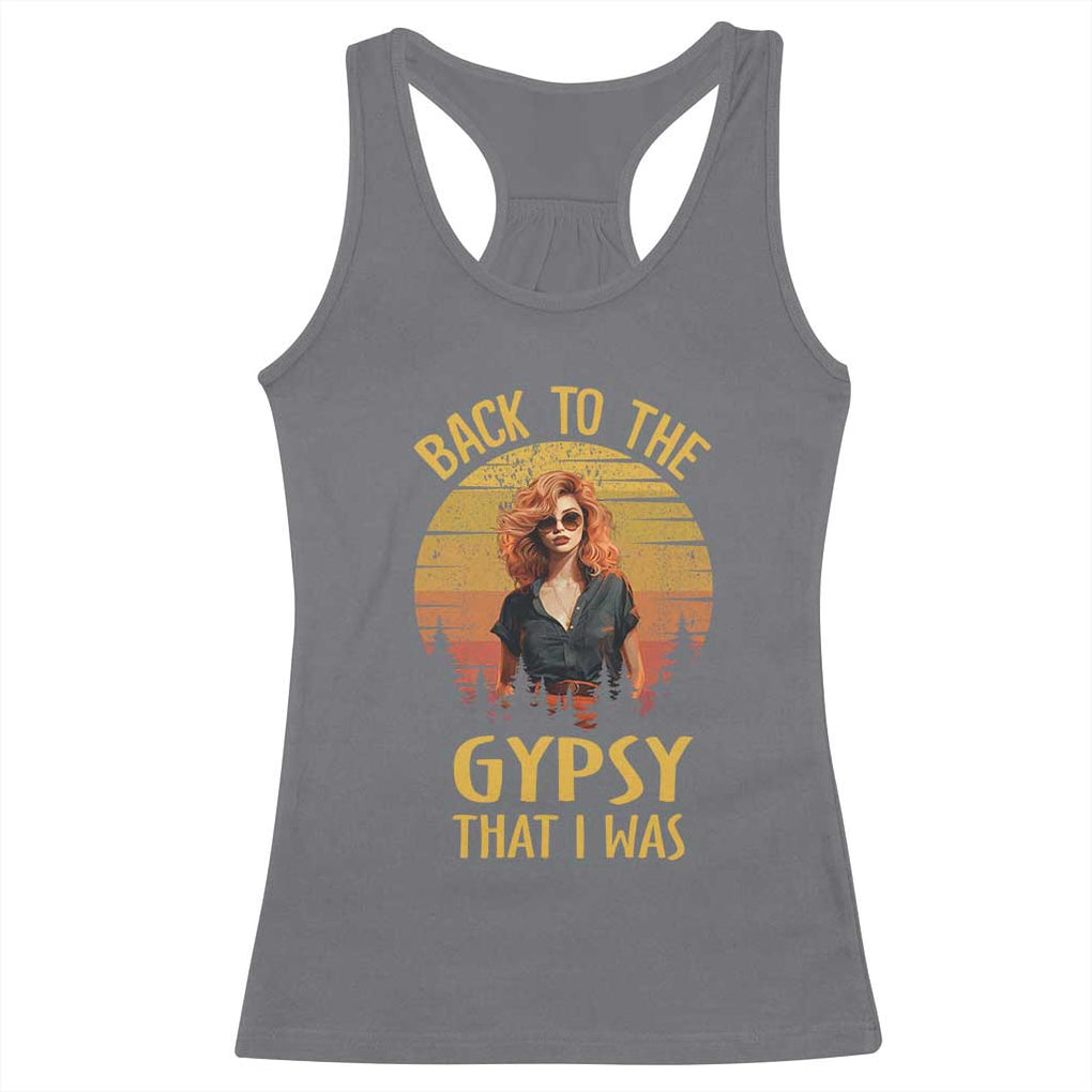 Back To The Gypsy That I Was Racerback Tank Top TS09 Charcoal Print Your Wear