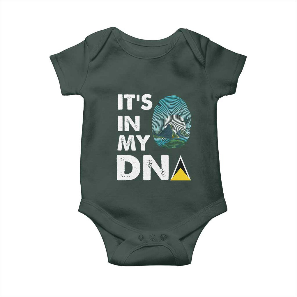 Saint Lucia Baby Onesie It's In My DNA Beautiful Beach TS09 Print Your Wear