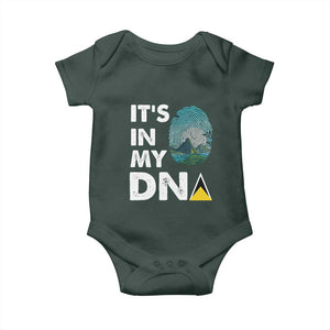 Saint Lucia Baby Onesie It's In My DNA Beautiful Beach TS09 Print Your Wear