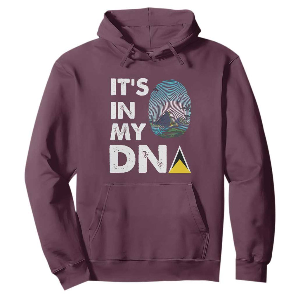 Saint Lucia Hoodie It's In My DNA Beautiful Beach TS09 Maroon Print Your Wear