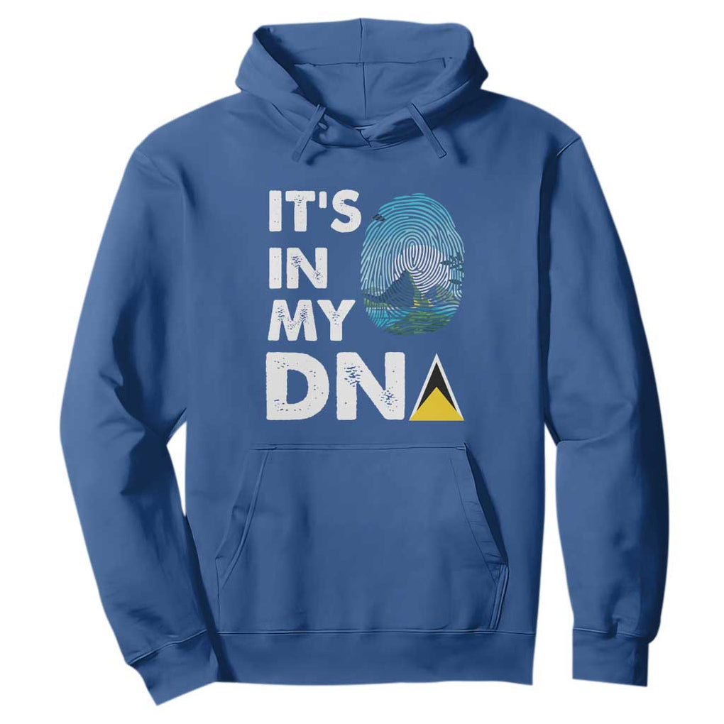 Saint Lucia Hoodie It's In My DNA Beautiful Beach TS09 Royal Blue Print Your Wear