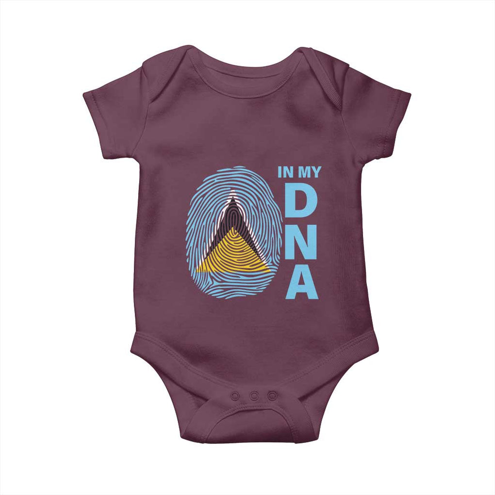 Saint Lucia It's In My DNA Baby Onesie TS09 Maroon Print Your Wear