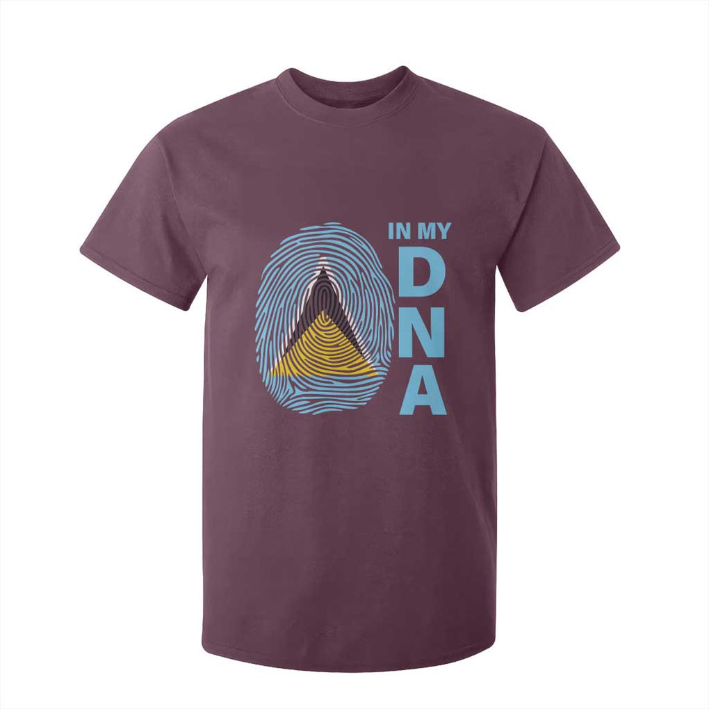 Saint Lucia It's In My DNA T Shirt For Kid TS09 Maroon Print Your Wear