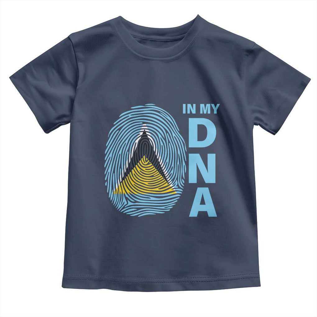 Saint Lucia It's In My DNA Toddler T Shirt TS09 Navy Print Your Wear