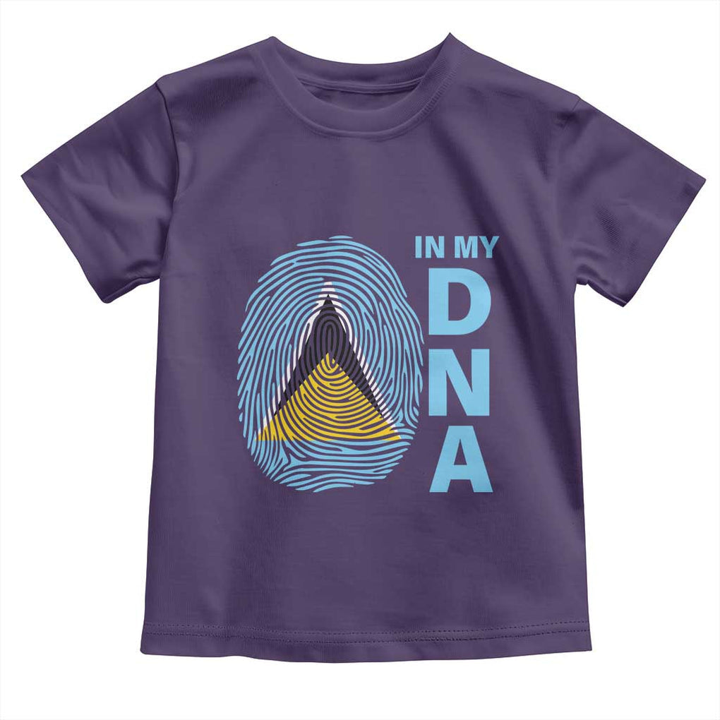 Saint Lucia It's In My DNA Toddler T Shirt TS09 Purple Print Your Wear