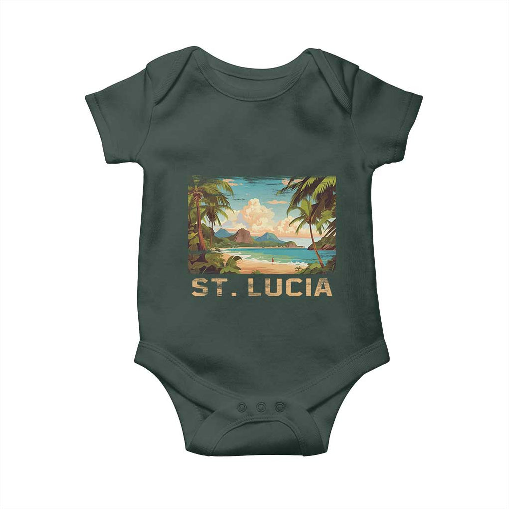 Saint Lucia Baby Onesie St. Lucia Beach Trip TS09 Print Your Wear