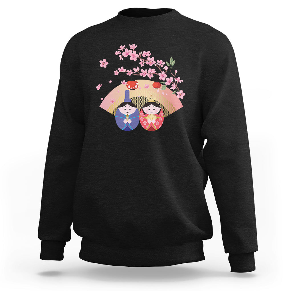Hina Matsuri Sweatshirt Japanese Doll Festival Japan Girl's Day TS09 Black Printyourwear