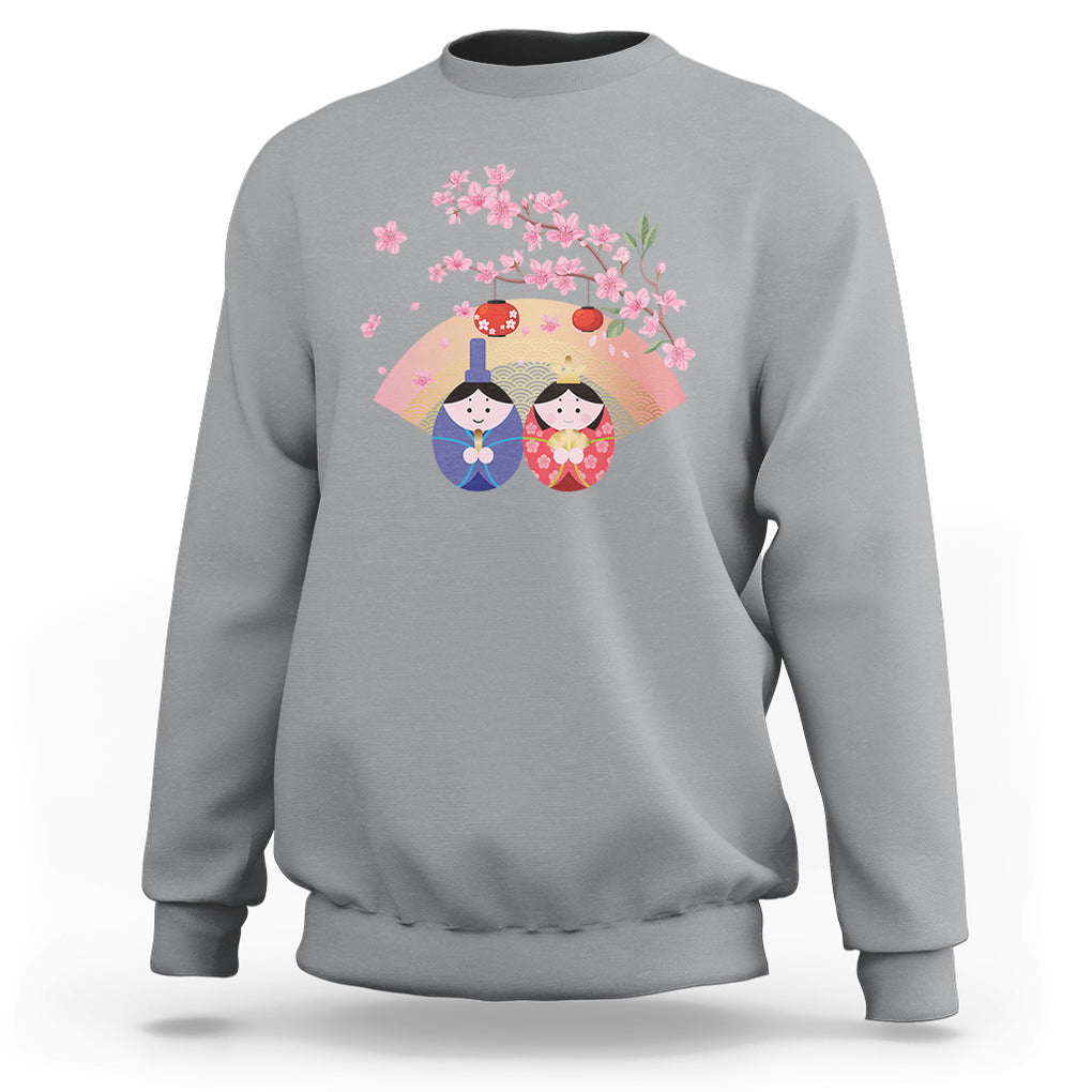 Hina Matsuri Sweatshirt Japanese Doll Festival Japan Girl's Day TS09 Sport Gray Printyourwear