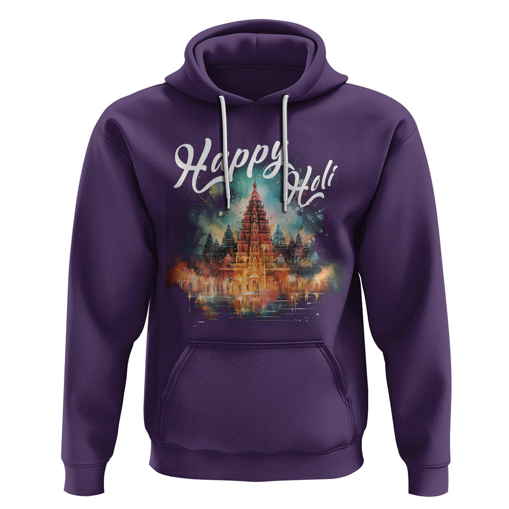 Happy Holi Hoodie Colors India Hindu Spring TS09 Purple Printyourwear