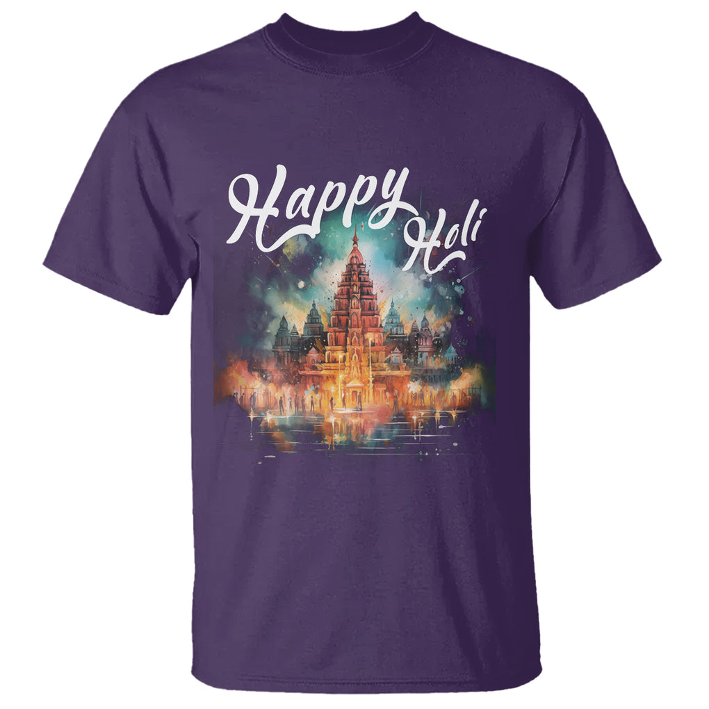 Happy Holi T Shirt Colors India Hindu Spring TS09 Purple Printyourwear