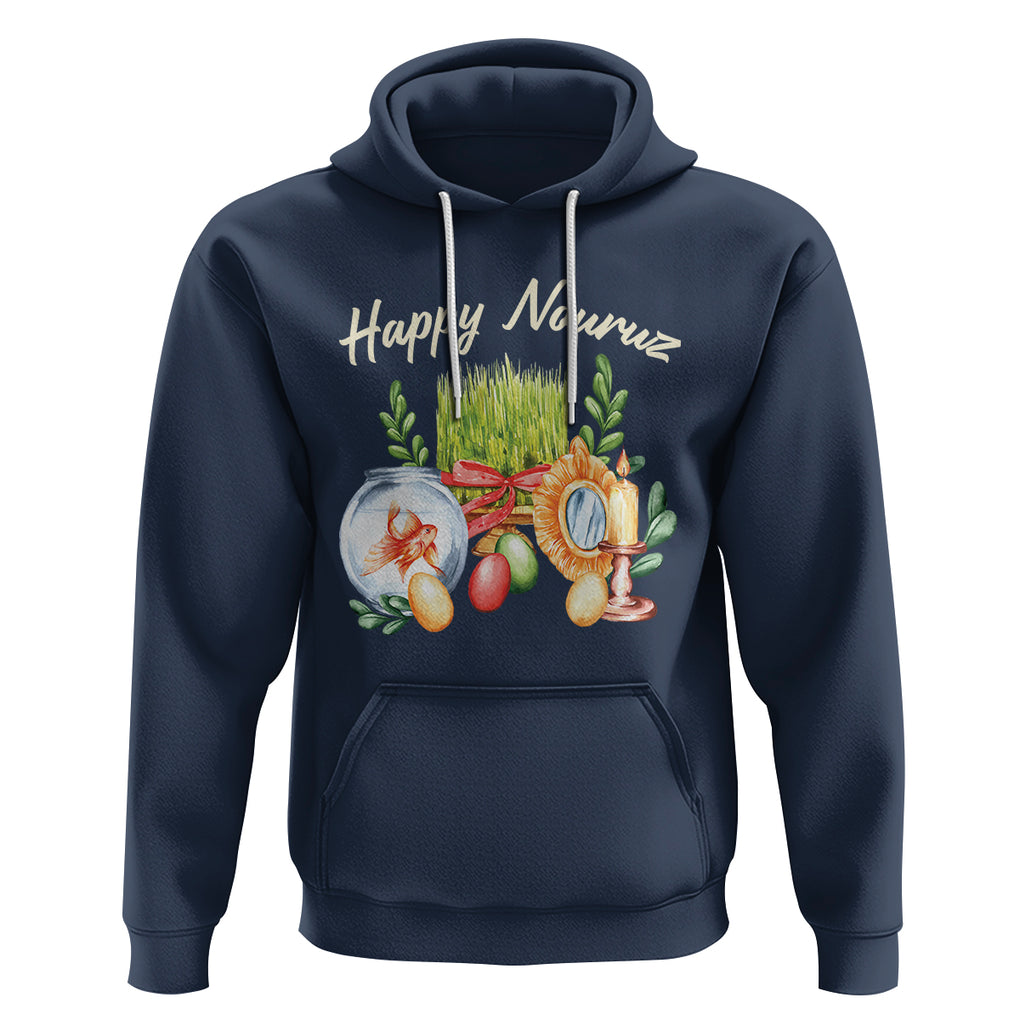 Happy Nowruz Hoodie Kurdistan & Pakistan And Iran New Year Haft-Seen TS09 Navy Printyourwear