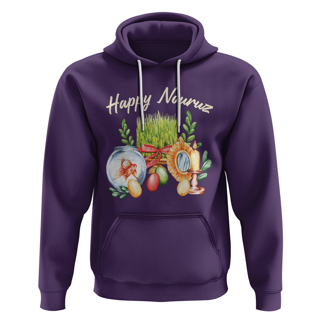 Happy Nowruz Hoodie Kurdistan & Pakistan And Iran New Year Haft-Seen TS09 Purple Printyourwear
