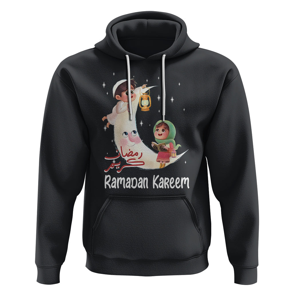 Cute KId Ramadan Kareem Mubarak Islam Hoodie TS09 Black Printyourwear