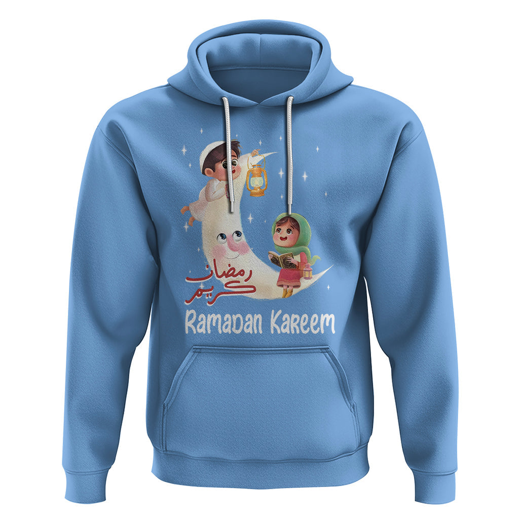 Cute KId Ramadan Kareem Mubarak Islam Hoodie TS09 Carolina Blue Printyourwear