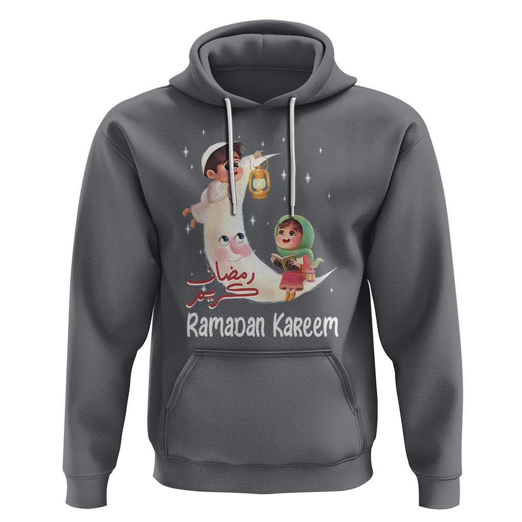 Cute KId Ramadan Kareem Mubarak Islam Hoodie TS09 Charcoal Printyourwear