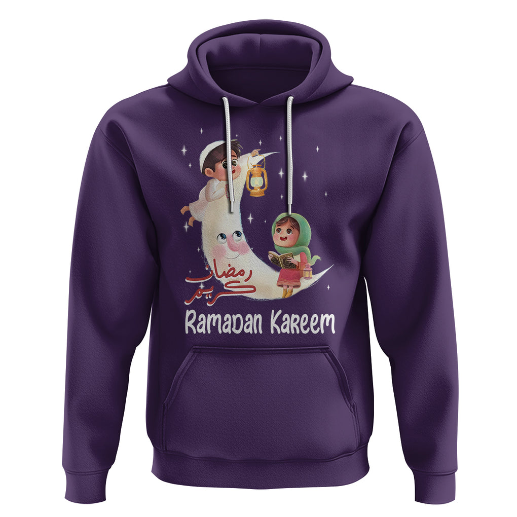 Cute KId Ramadan Kareem Mubarak Islam Hoodie TS09 Purple Printyourwear