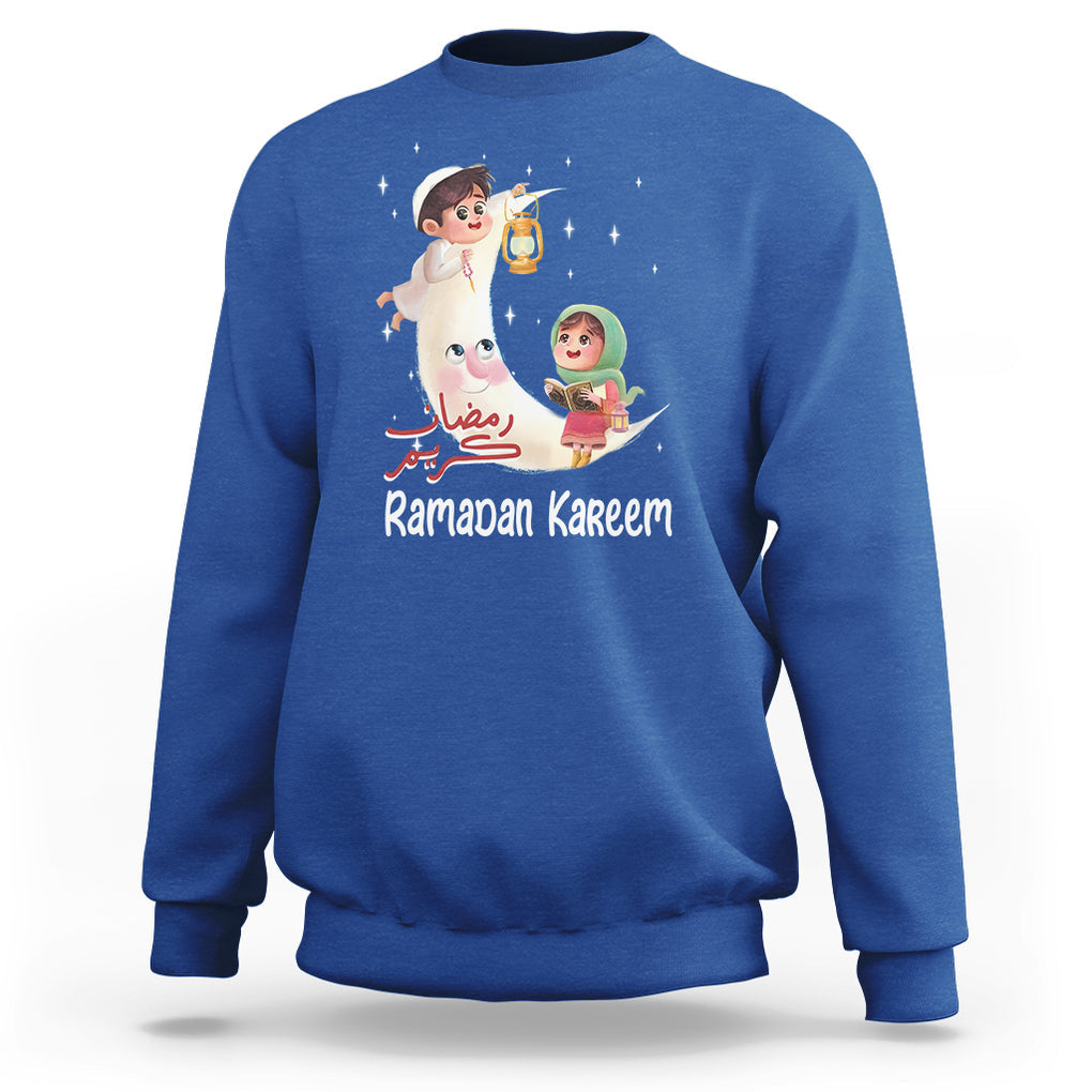 Cute KId Ramadan Kareem Mubarak Islam Sweatshirt TS09 Royal Blue Printyourwear