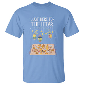 Ramadan T Shirt Just Here For The Iftar Islam Islamic TS09 Carolina Blue Printyourwear