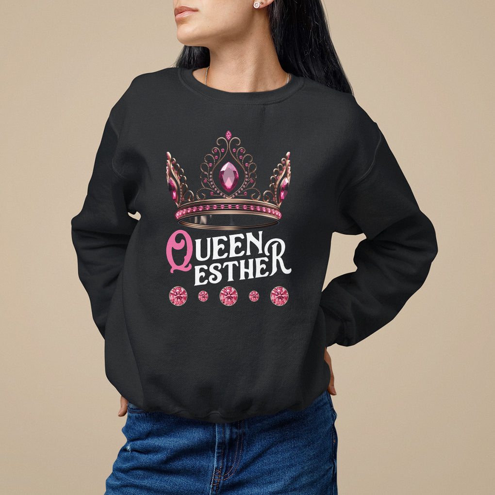 Purim Holiday Sweatshirt Queen Esther Jewish Israel Feast TS09 Black Printyourwear