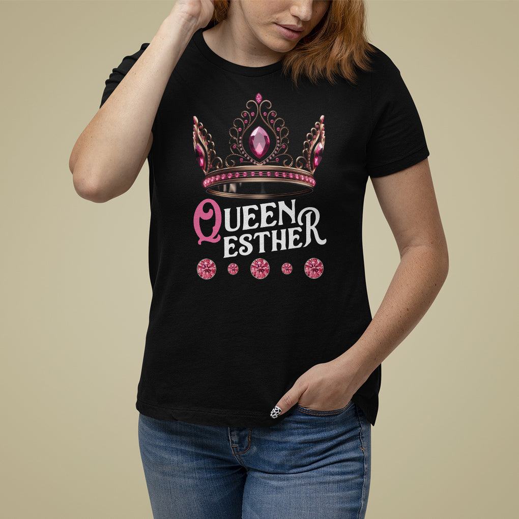 Purim Holiday T Shirt For Women Queen Esther Jewish Israel Feast TS09 Black Printyourwear