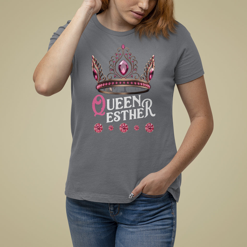 Purim Holiday T Shirt For Women Queen Esther Jewish Israel Feast TS09 Charcoal Printyourwear