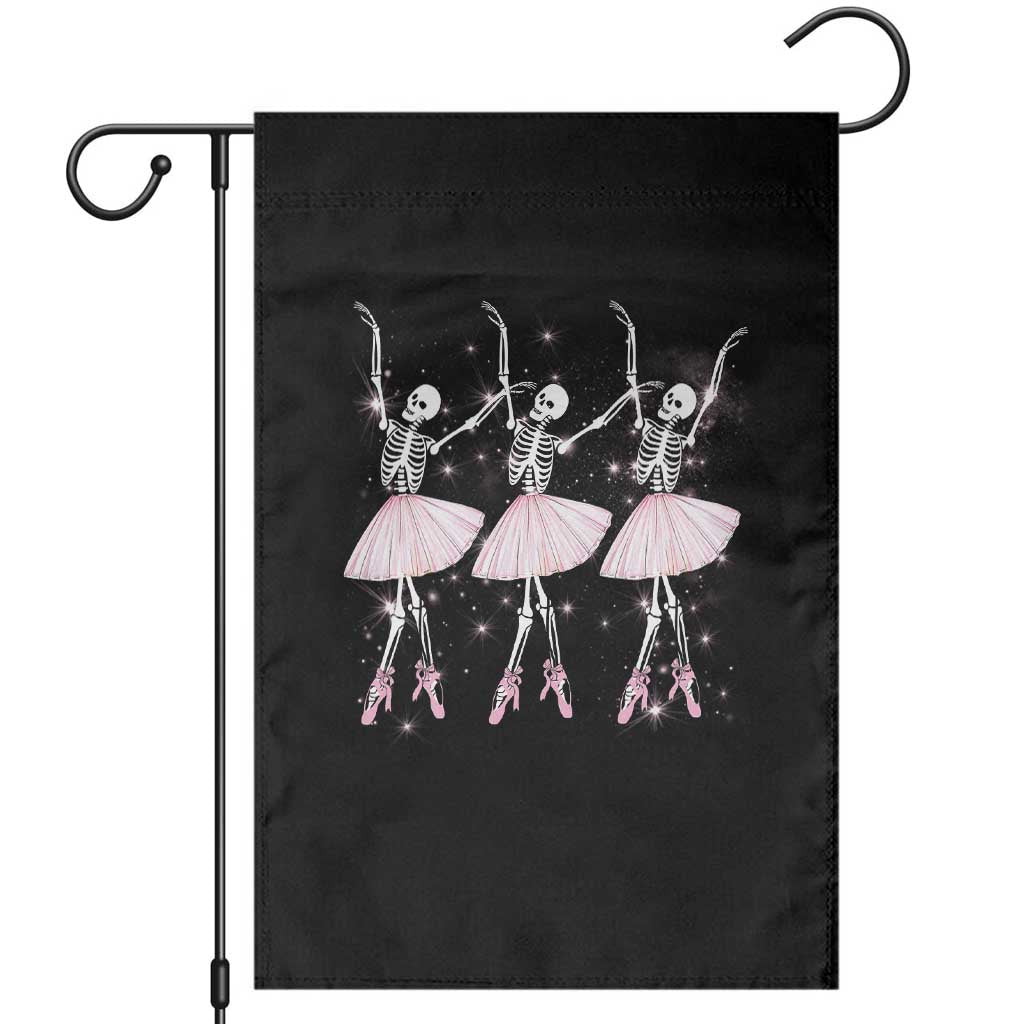 Funny Halloween Skeleton Ballet Dancing Ballerina Garden Flag TS09 Black Print Your Wear