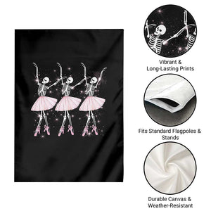 Funny Halloween Skeleton Ballet Dancing Ballerina Garden Flag TS09 Print Your Wear