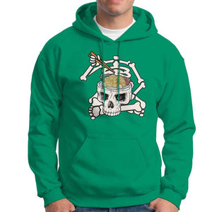 Food Lover Hoodie Skeleton Eating Ramen Japanese Noodle TS09 Irish Green Print Your Wear