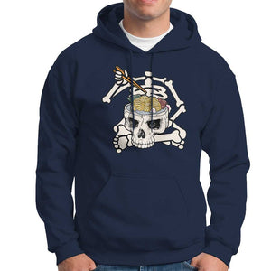 Food Lover Hoodie Skeleton Eating Ramen Japanese Noodle TS09 Navy Print Your Wear