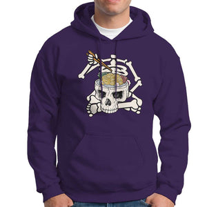 Food Lover Hoodie Skeleton Eating Ramen Japanese Noodle TS09 Purple Print Your Wear