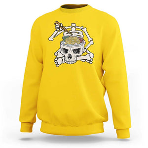 Food Lover Sweatshirt Skeleton Eating Ramen Japanese Noodle TS09 Daisy Print Your Wear